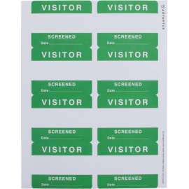 Advantus VISITOR SCREENED Adhesive Badges