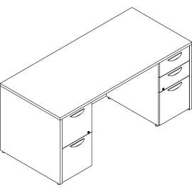 Lorell Prominence 2.0 Gray Elm Laminate Desk Unit