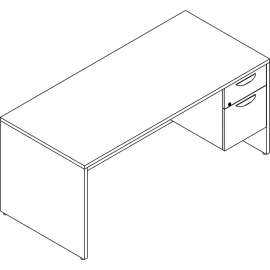 Lorell Prominence 2.0 Gray Elm Laminate Desk Unit
