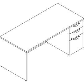 Lorell Prominence 2.0 Gray Elm Laminate Desk Unit