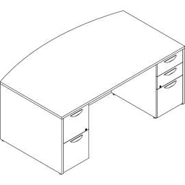 Lorell Prominence 2.0 Gray Elm Laminate Desk Unit