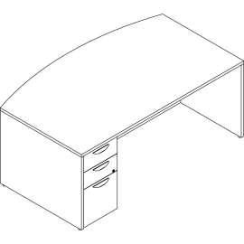 Lorell Prominence 2.0 Gray Elm Laminate Desk Unit