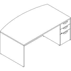 Lorell Prominence 2.0 Gray Elm Laminate Desk Unit