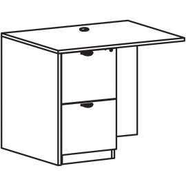 Lorell Prominence 2.0 Gray Elm Laminate Desk Unit