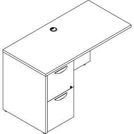Lorell Prominence 2.0 Gray Elm Laminate Desk Unit