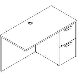 Lorell Prominence 2.0 Gray Elm Laminate Desk Unit