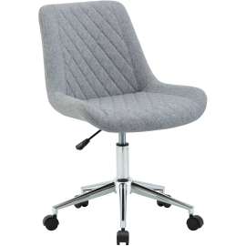 Lorell Low Back Office Chair, Gray Plywood, Fabric Back