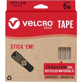 VELCRO® Eco Collection Adhesive Backed Tape, 1/Each