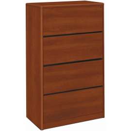 HON 10700 Kneespace Credenza, 3/4 Height Pedestals, 72w x 24d x 29.5h, Bourbon Cherry