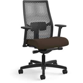 HON Ruck Laminate Stool, Up to 300 lbs, 30" Seat Height, Charcoal Seat, Charcoal Back, Silver Base