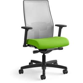 HON Motivate Four-Leg Stacking Chair, Up to 300 lbs, 18" Seat Height, Regatta Seat and Back, Platinum Base, 2/Carton