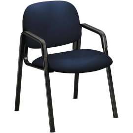HON Solutions Seating 4000 Series Sled Base Guest Chair, 23.5" x 26" x 33", Navy Seat, Navy Back, Black Base