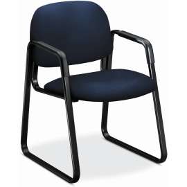 HON GuestStacker High Density Chairs, Supports Up to 300 lb, 17.5" Seat Height, Regatta Seat, Regatta Back, Black Base, 4/Carton