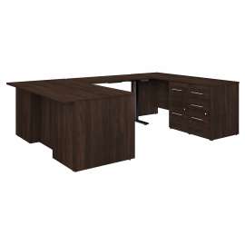 Bush Business Furniture Office 500 Black Walnut Desk