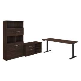 Bush Business Furniture Office 500 Black Walnut Desk
