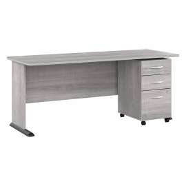 Bush Business Furniture Studio A 72W Computer Desk with 3-Drawer Mobile File Cabinet