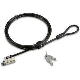 Kensington Slim NanoSaver 2.0 Keyed Laptop Lock, Carbon Steel, 5.91 ft, For Notebook