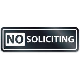 Headline Signs NO SOLICITING Window Sign