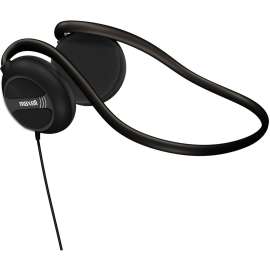 NB201 Stereo Neckband Headphones, Black, 49.5" Cord