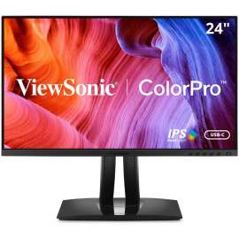 ViewSonic VP2456 24 Inch 1080p Premium IPS Monitor with Ultra-Thin Bezels, Color Accuracy, Pantone Validated, HDMI, DisplayPort and USB C for Professional Home and Office