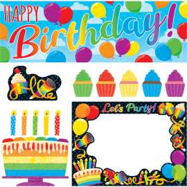 Trend Rainbow Birthday Wipe-Off Learning Set