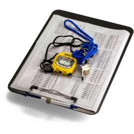 Officemate Low Profile Recycled Plastic Letter Size Clipboard w Pen Holder Black