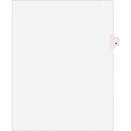 Preprinted Legal Exhibit Side Tab Index Dividers, Avery Style, 26-Tab, H, 11 x 8.5, White, 25/Pack