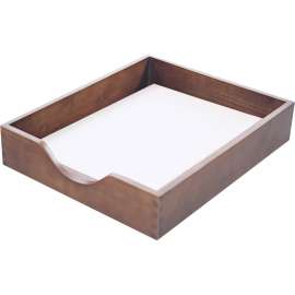 Carver Walnut Finish Solid Wood Desk Trays