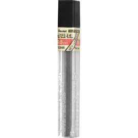 Super Hi-Polymer Lead Refills, 0.5mm, 2H, Black, 12 Leads/Tube