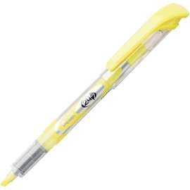 24/7 Highlighters, Bright Yellow Ink, Chisel Tip, Bright Yellow/Silver/Clear Barrel, Dozen