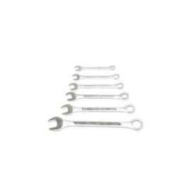 FULLER 421-1386 Combination Wrench Set, 6 Pieces, Chrome Molybdenum Steel, Chrome