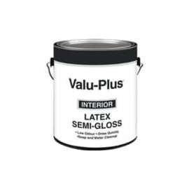 Valspar Cover Coat 4551GAL Latex Paint, Semi-Gloss, White, 1 gal Can