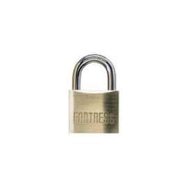 Master Lock Fortress Series 1825D Padlock, Different Key, 5/32 in Dia Shackle, Steel Shackle, Brass Body, 1 in W Body