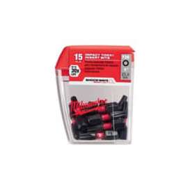 Milwaukee SHOCKWAVE 48-32-5011 Insert Bit, T20 Drive, Torx Drive, 1/4 in Shank, Hex Shank, 1 in L, S2 Steel