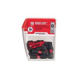 Milwaukee SHOCKWAVE 48-32-5014 Insert Bit, T25 Drive, Torx Drive, 1/4 in Shank, Hex Shank, 1 in L, S2 Steel