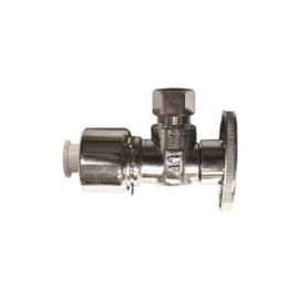 Plumb Pak PPC2622POLF Angle Stop Valve, 1/2 x 3/8 in Connection, OD x OD, Quarter-Turn Actuator