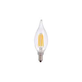 Sylvania 40206 LED Bulb, Decorative, B10 Flame Tip Lamp, 60 W Equivalent, E12 Lamp Base, Dimmable, Soft White Light