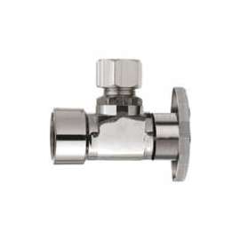 Plumb Pak PPC50PCLF Angle Stop Valve, 3/8 X 3/8 in Connection, FIP x OD, Quarter-Turn Actuator