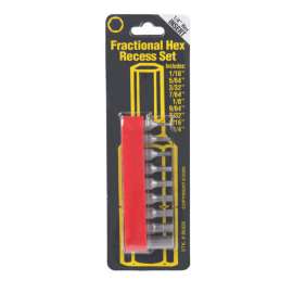 Best Way Tools Assorted 1/4 in. X 1 in. L Screwdriver Bit Carbon Steel 9 pc