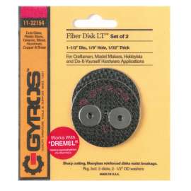 Gyros Tools Fiber Disk LT 1-1/2 in. D X 1/8 in. Fiberglass Low Tensile Strength Cutting Disc 2 pc