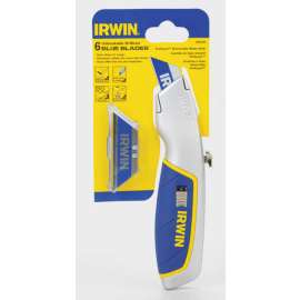 Irwin ProTouch 7-9/32 in. Retractable Utility Knife Blue 1 pk