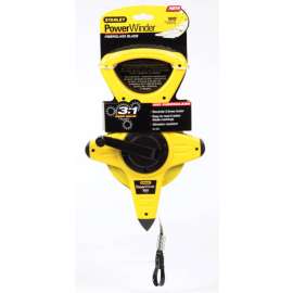 Stanley PowerWinder 100 ft. L X 0.5 in. W Fiberglass Long Tape Measure 1 pk