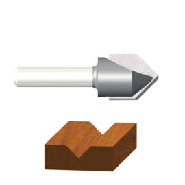 Vermont American 1/2 in. D X 7/16 in. X 1-25/32 in. L Carbide Tipped V-Groove Router Bit