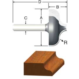Vermont American 1-1/32 in. D X 1-1/32 in. X 1 in. L Carbide Tipped Ogee Router Bit