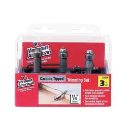 Vermont American 1/4 in. D X Multi Size in. X 4 in. L laminate trim Router Bit Set 3 pc