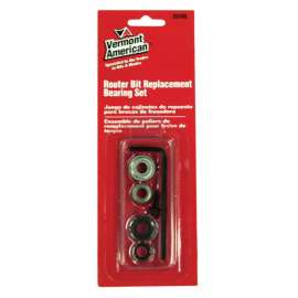 Vermont American 1/4 in. D X Multi Size in. X 2 in. L Router Bit Bearing Set 3 pc