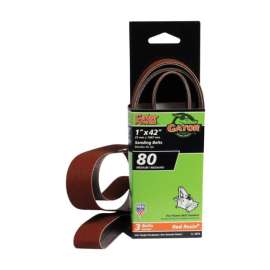 Gator 42 in. L X 1 in. W Aluminum Oxide Sanding Belt 80 Grit Medium 3 pc