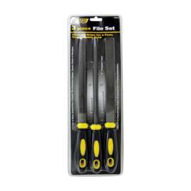 Steel Grip Multiple in. L X 1 in. W Steel Assorted File Set 3 pc