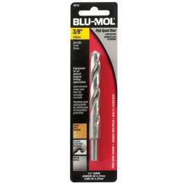 Blu-Mol Xtreme 3/8 in. X 5 in. L High Speed Steel Drill Bit Round Shank 1 pc