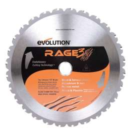 Evolution 10 in. D X 1 in. Rage 3 Carbide Tipped Steel Circular Saw Blade 28 teeth